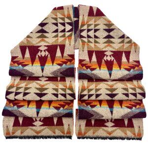Pendleton Navajo Blanket Scarf Merino Wool Aztec Native Tribal Southwestern